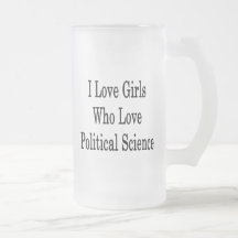 Amo a los chicas que aman ciencia política taza