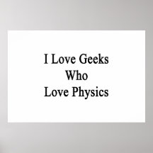 Amo a los frikis que aman la física poster