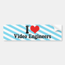 Amo a los ingenieros video pegatina de parachoque