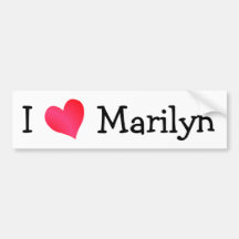 Amo a Marilyn Etiqueta De Parachoque