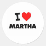 Amo a Martha Pegatinas Redondas
