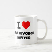 Amo a mi abogado de divorcio taza de café