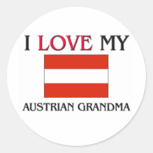 Amo a mi abuela austríaca etiqueta