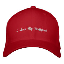 ¡Amo a mi bombero! Gorra bordado Gorra De Béisbol Bordada