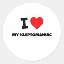 Amo a mi cleptómano etiqueta