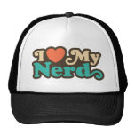 Amo a mi empollón gorros  