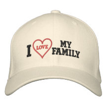 Amo a mi familia gorra de béisbol