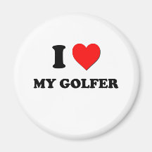 Amo a mi golfista imanes de nevera