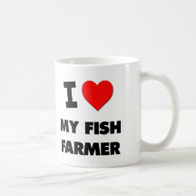Amo a mi granjero de los pescados taza