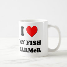 Amo a mi granjero de los pescados tazas
