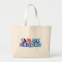 AMO A MI HERMANA BOLSA LIENZO