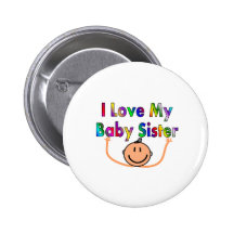 Amo a mi hermana del bebé pin