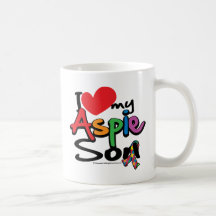 Amo a mi hijo de Aspie Tazas