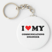 Amo a mi ingeniero de las comunicaciones llavero personalizado