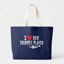Amo a mi jugador de trompeta bolsa