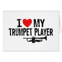 Amo a mi jugador de trompeta tarjeton