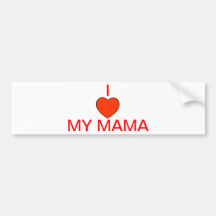 AMO A MI MAMÁ PEGATINA PARA EL PARACHOQUES ETIQUETA DE PARACHOQUE