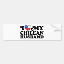 Amo a mi marido chileno etiqueta de parachoque