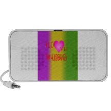 Amo a mi marido con el fondo notebook altavoz