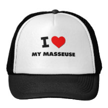 Amo a mi masajista gorros  