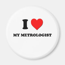 Amo a mi metrólogo iman para frigorífico