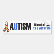Amo a mi niño con el autismo - desig único del peg etiqueta de parachoque