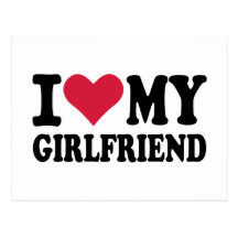 Amo a mi novia postales