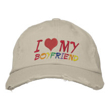 Amo a mi novio gorra bordada