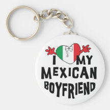 Amo a mi novio mexicano llaveros personalizados
