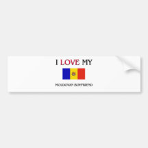 Amo a mi novio moldavo pegatina de parachoque