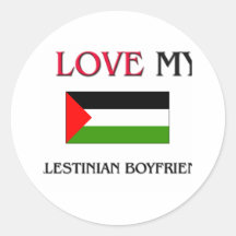 Amo a mi novio palestino pegatina redonda