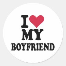 Amo a mi novio pegatinas redondas