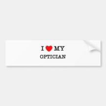 Amo a mi ÓPTICO Etiqueta De Parachoque