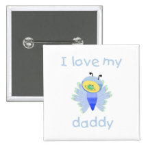 Amo a mi papá (el flutterbug del muchacho) pin
