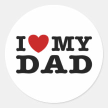 Amo a mi papá pegatinas  
