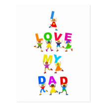 Amo a mi papá tarjetas postales