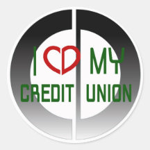Amo a mi pegatina de Credit Union