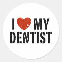 Amo a mi pegatina del dentista pegatinas