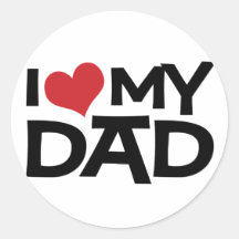 Amo a mi pegatina del día de padre del papá