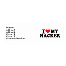 Amo a mi pirata informático plantillas de tarjetas personales