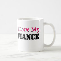 Amo a mi prometido taza