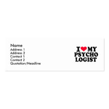 Amo a mi psicólogo tarjetas de visita