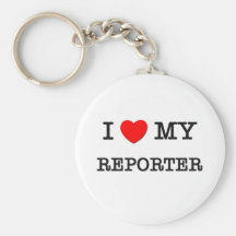Amo a mi REPORTERO Llaveros Personalizados