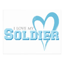 Amo a mi soldado tarjetas postales
