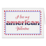 Amo a mi tarjeta del día de San Valentín americana
