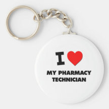 Amo a mi técnico de la farmacia llavero personalizado