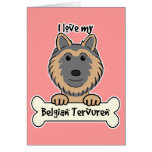 Amo a mi Tervuren belga Felicitación