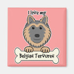 Amo a mi Tervuren belga Imanes Para Frigoríficos