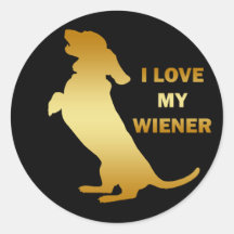 AMO A MI WEINER PEGATINA