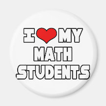 Amo a mis estudiantes de la matemáticas imán de frigorífico